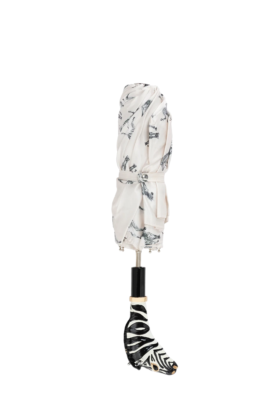 Pasotti Women's umbrella Zebra white - zebra figurine. polyester. Country of manufacture: Italy. Care: specialized cleaning - photo 1