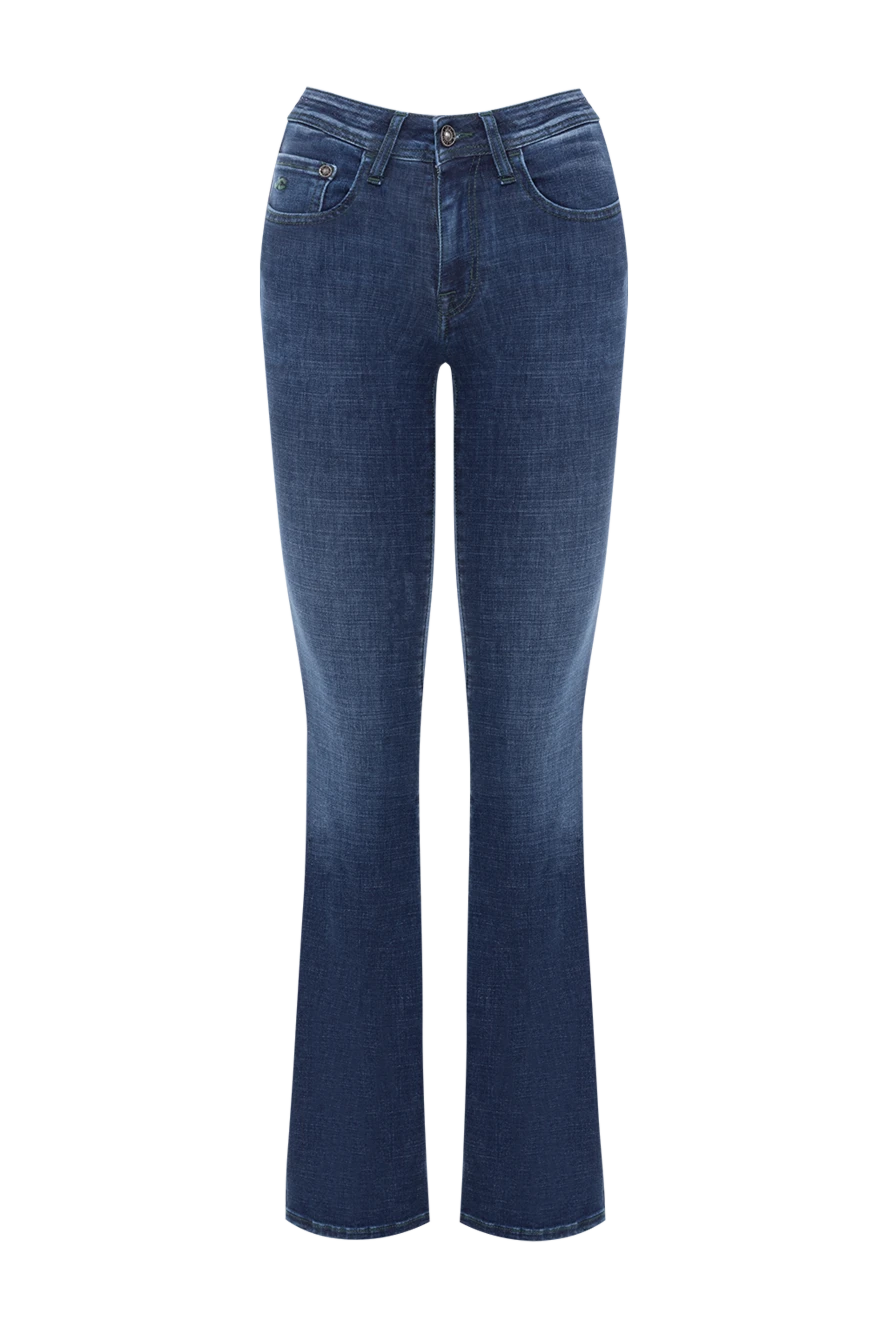 Jacob Cohen Classic women's blue jeans - 78% cotton, 19% polyester, 3% elastane. two front pockets, two back pockets. Closure: button, zipper. Country of manufacture: Italy. Care: specialized cleaning - photo 1