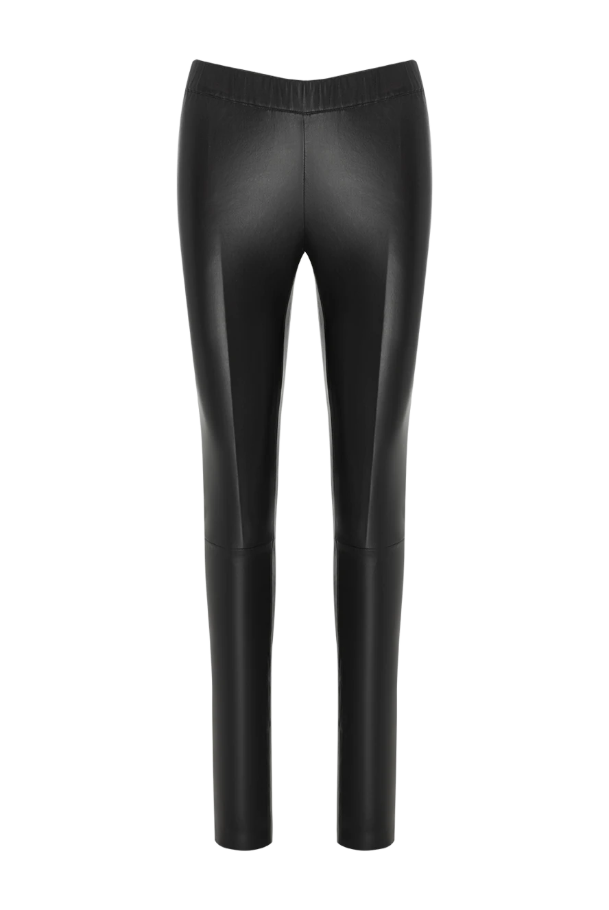 Max&Moi Women's gray leather leggings - 100% genuine leather. Country of manufacture: Italy. Care: specialized cleaning - photo 1