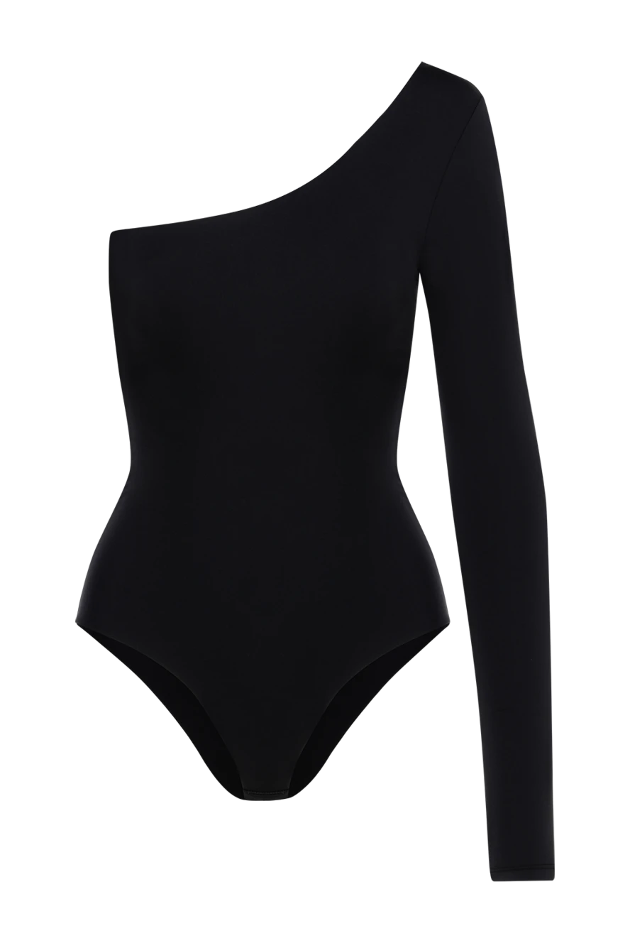 Alex Riviere Black one shoulder bodysuit - asymmetrical cut. 80% polyamide, 20% elastane. Country of manufacture: Italy. Care: specialized cleaning - photo 1