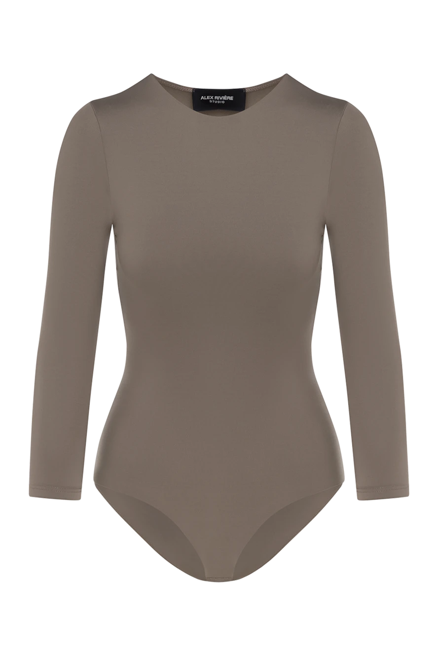 Alex Riviere Bodysuit Bianca brown with long sleeves - 80% polyamide, 20% elastane. Country of manufacture: Italy. Care: specialized cleaning - photo 1