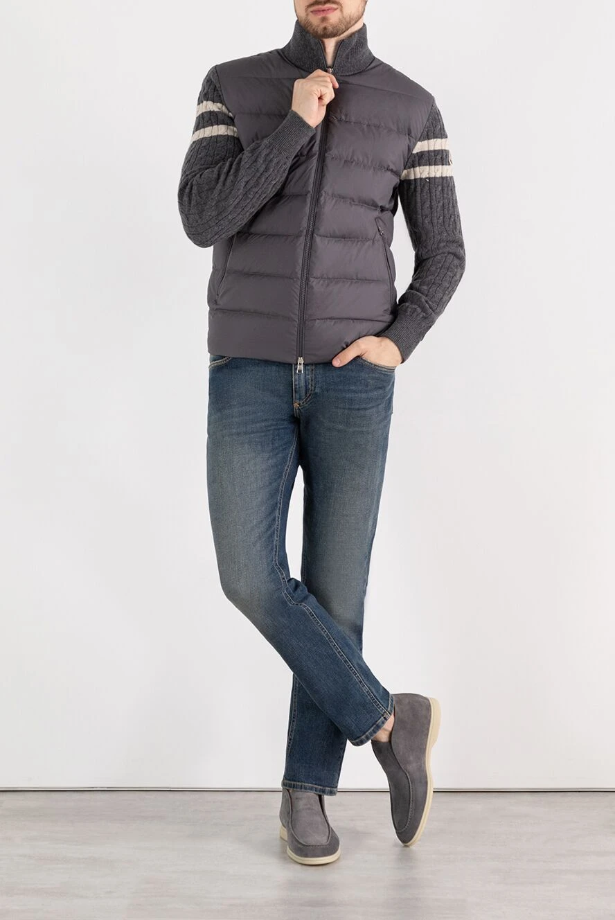 Moncler men's knitted gray jacket 184946 — Men jackets