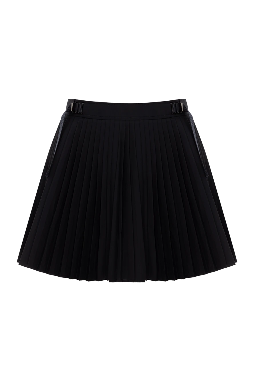 Dior Black pleated mini skirt - 100% cotton. belt. Country of manufacture: Italy. Care: specialized cleaning - photo 1