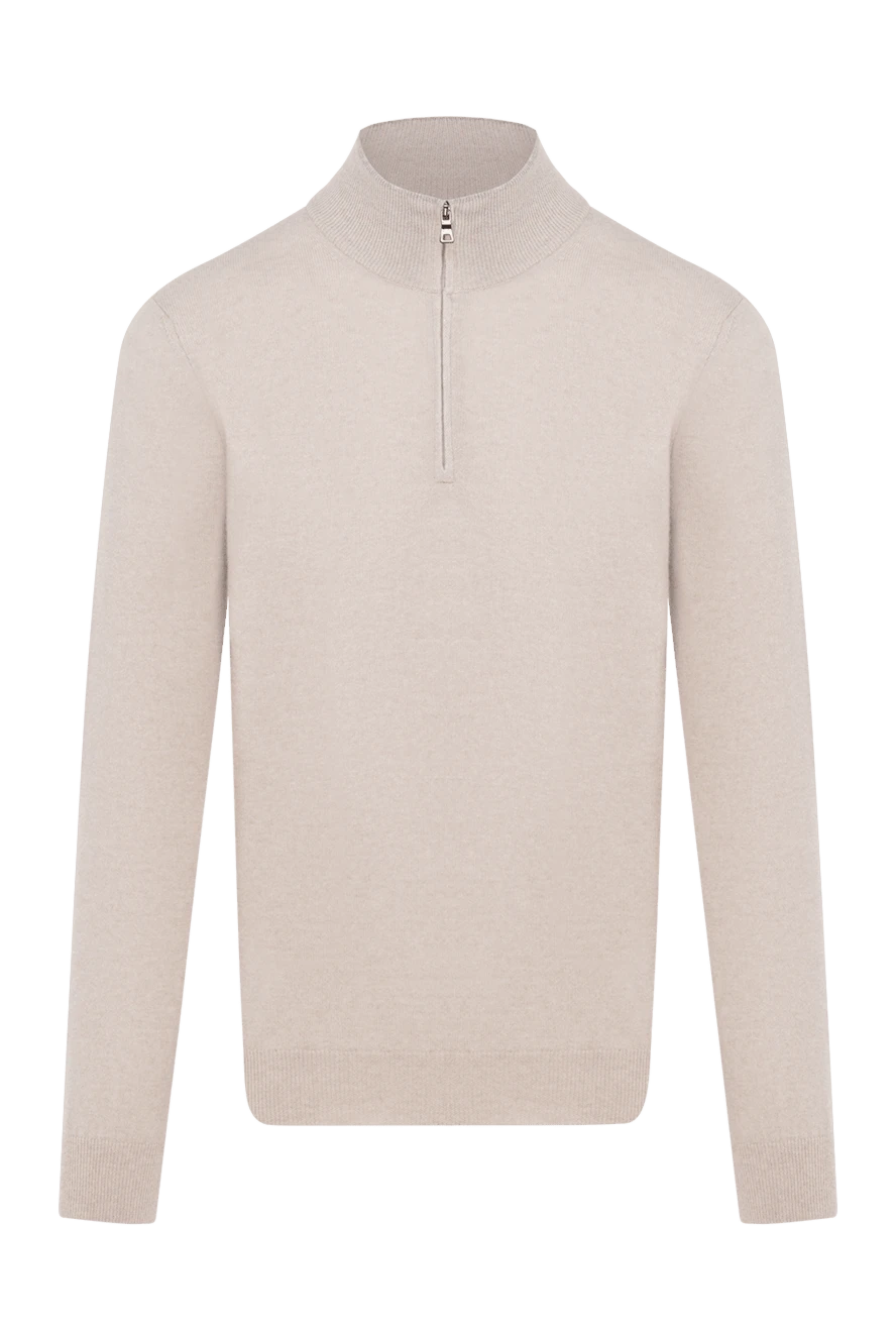 Ferrante Beige men's wool troyer with zipper - 100% wool. Closure: zipper. Country of manufacture: Italy. Care: specialized cleaning - photo 1