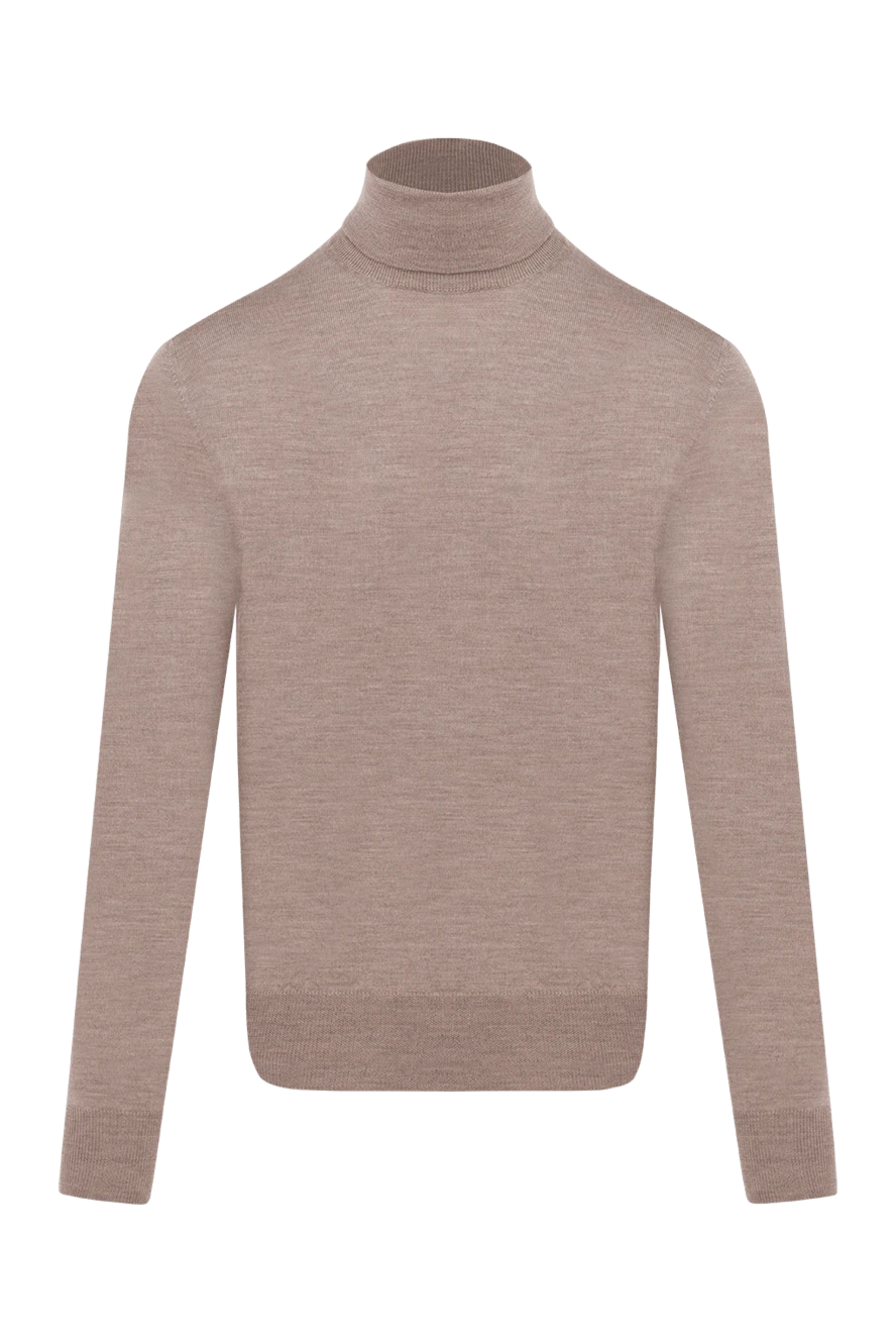 Cesare di Napoli Men's wool golf beige - 100% wool. Country of manufacture: Italy. Care: specialized cleaning - photo 1