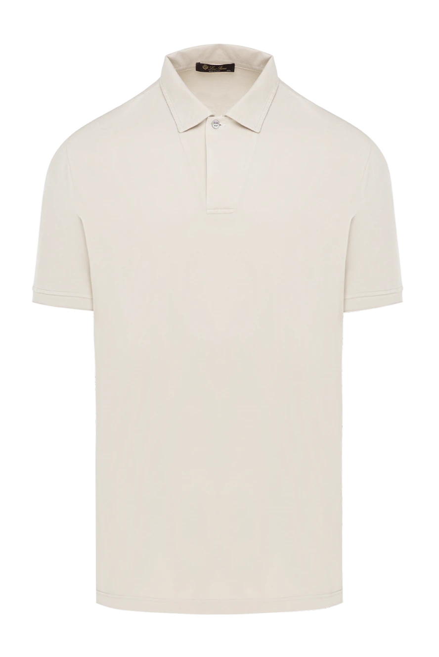 Loro Piana Men's gray cotton and silk polo - 56% cotton, 44% silk. Country of manufacture: Italy. Care: specialized cleaning - photo 1