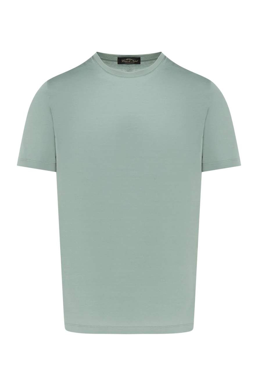 Cesare di Napoli Green men's cotton T-shirt - 100% cotton. Country of manufacture: Italy. Care: specialized cleaning - photo 1