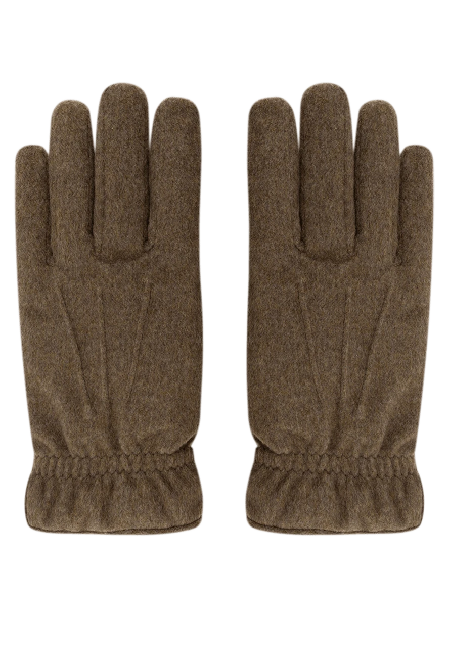 Loro Piana Men's cashmere gloves brown - inserts on the palms. 100% cashmere. Country of manufacture: Italy. Care: specialized cleaning - photo 1