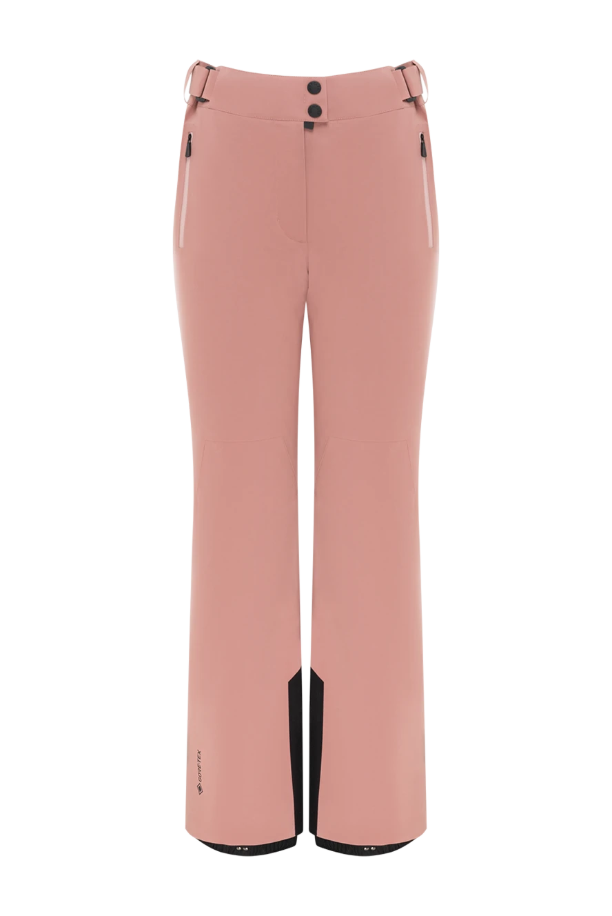 Moncler Women's pink trousers with black inserts - black inserts. 100% polyamide. zipper, buttons. two side pockets. Country of manufacture: Italy. Care: specialized cleaning - photo 1