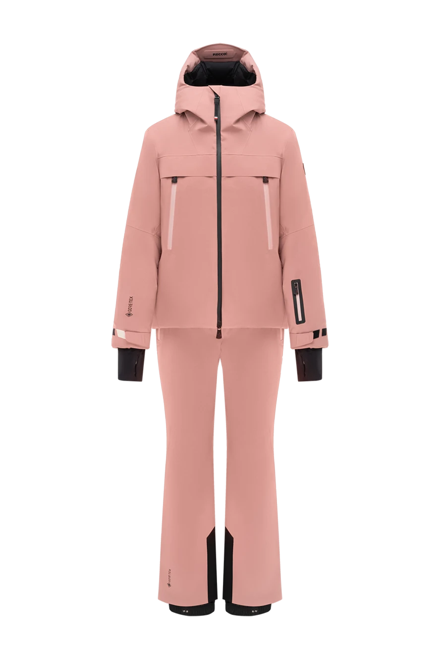 Moncler Горнолыжный костюм Grenoble розовый женский - капюшон. 100% полиамид. молния. два боковых кармана, один карман на рукаве. Страна производитель: Италия. Уход: специализированная чистка - фото 1