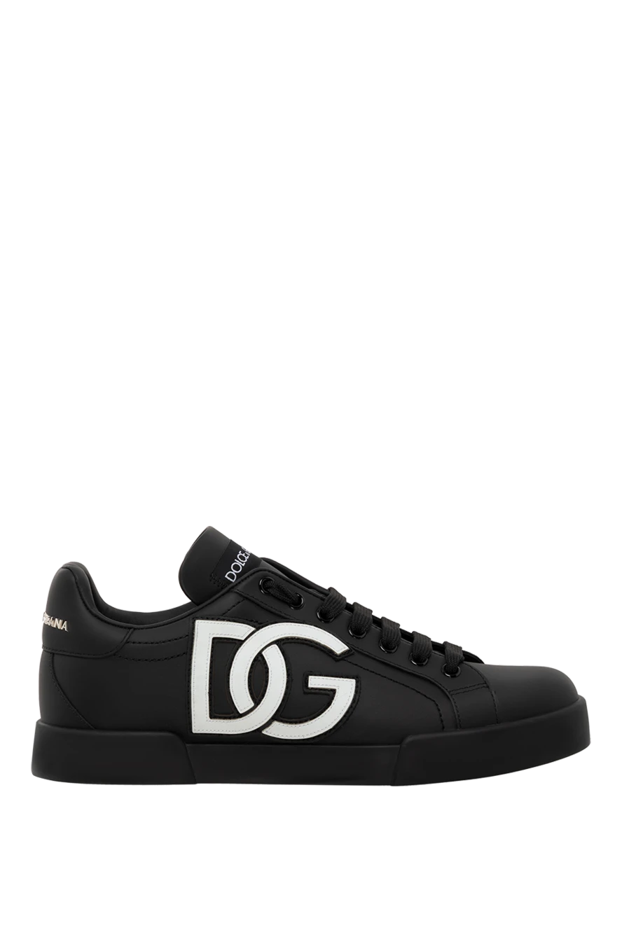 Dolce & Gabbana Portofino sneakers in calfskin with DG logo - DG logo. 100% calfskin. Closure: laces. Outsole: Rubber outsole with logo. Insole: Calfskin insole with branding. Country of manufacture: Italy. Care: specialized cleaning - photo 1