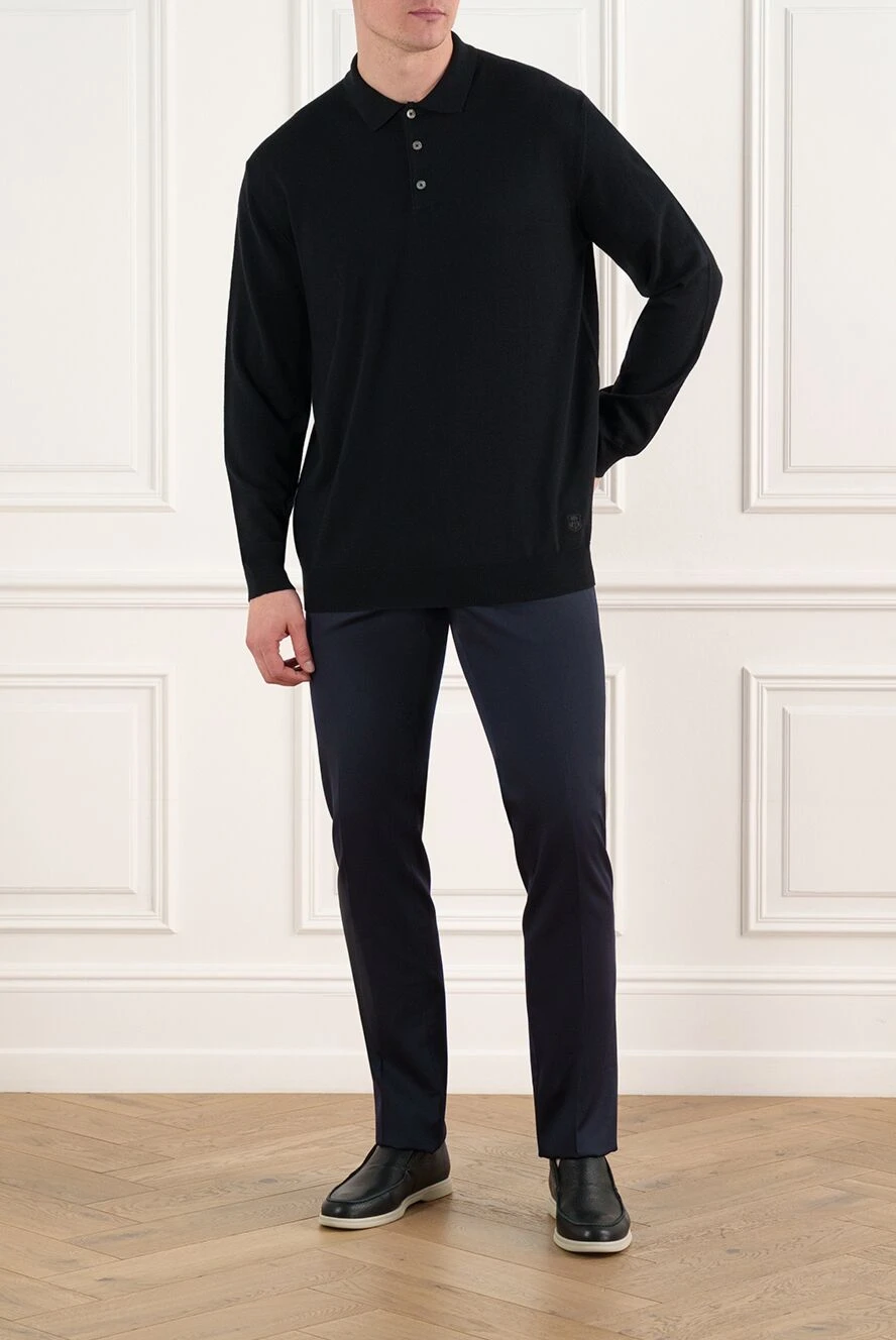 Corneliani Polo long sleeve - Country of manufacture: Italy. Care: specialized cleaning - photo 1