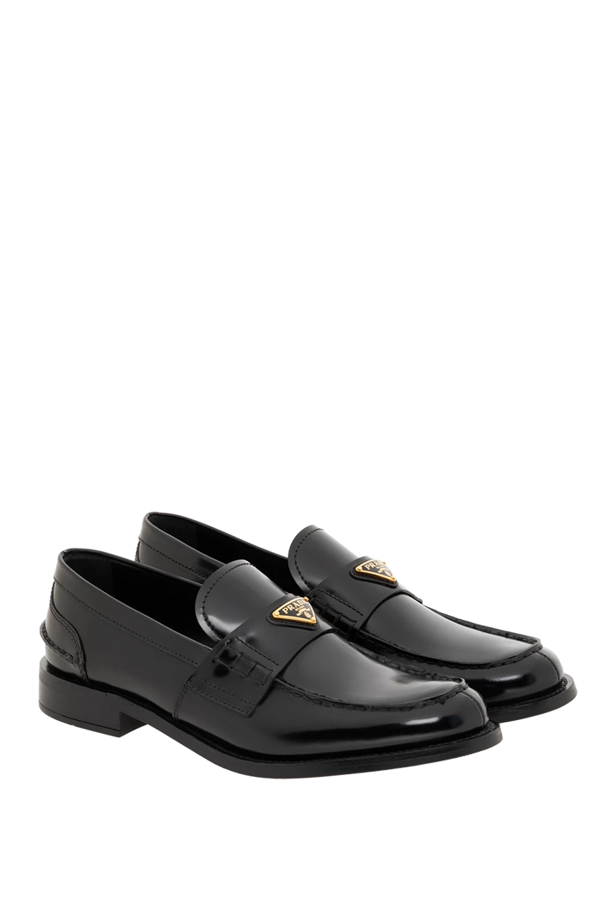 Prada лоферы из лаковой кожи черные женские 186729 — Женские