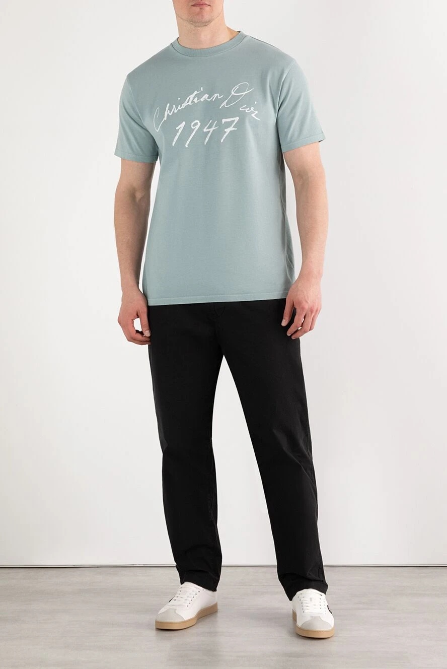 Dior green christian dior 1947 logo oversized t-shirt with