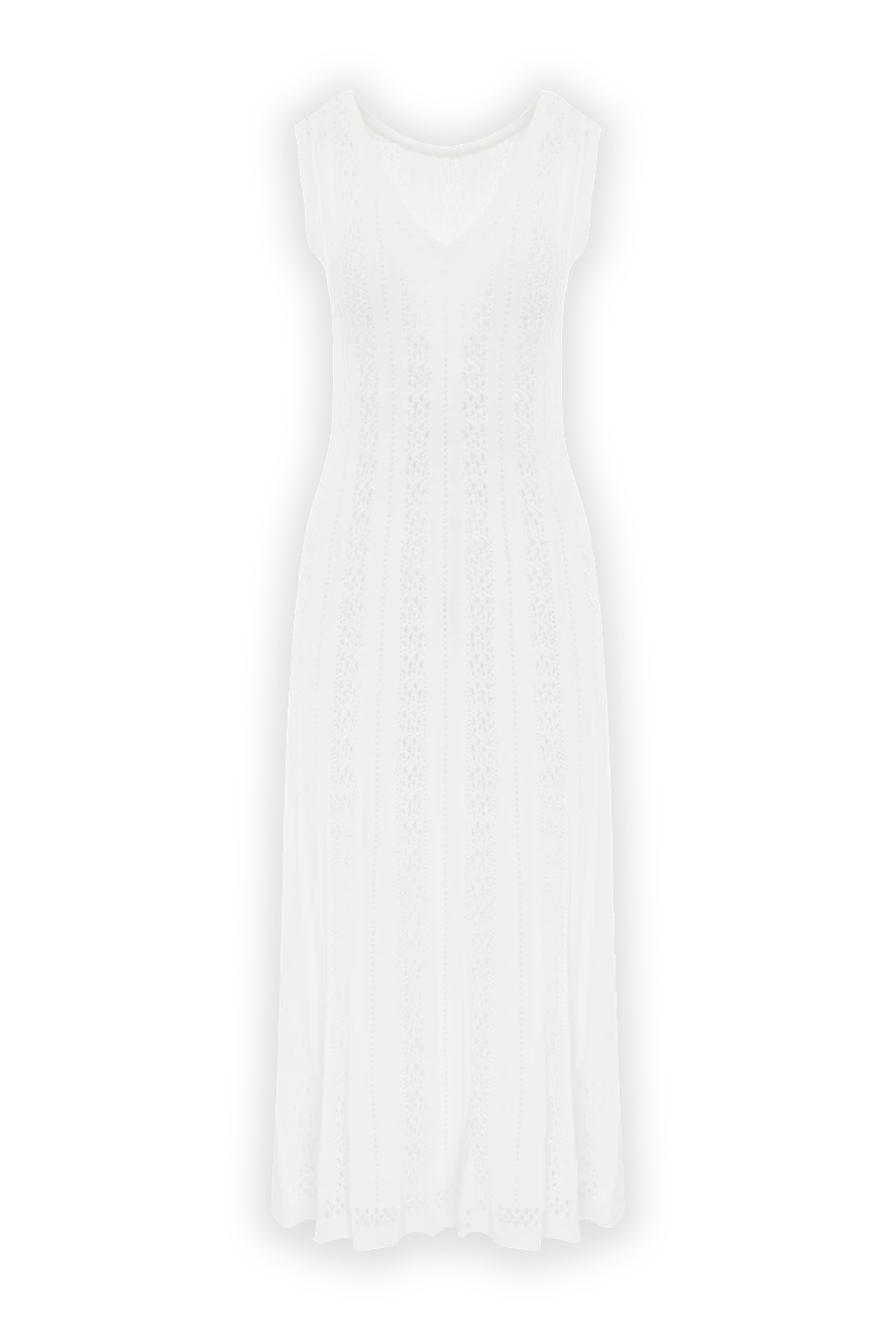 D.Exterior Lace V-neck sleeveless dress - 80% cotton, 20% polyamide. Country of manufacture: Italy. Care: specialized cleaning - photo 1