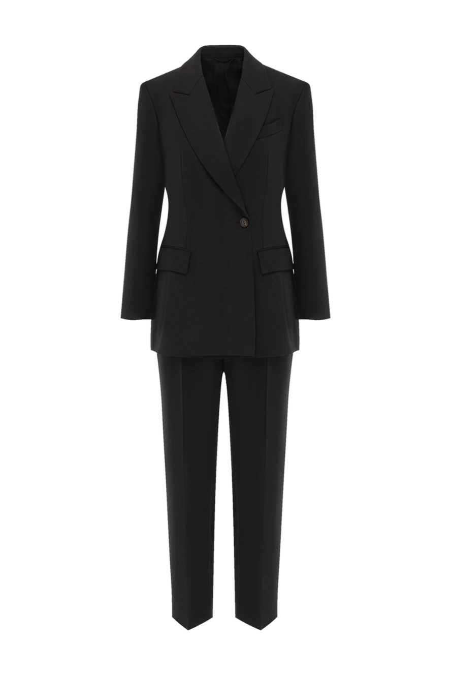 Brunello Cucinelli Comfortable viscose twill couture suit with Monil chain - Monil chain. 98% viscose, 2% elastane. buttons. 2 side pockets, one chest pocket. Country of manufacture: Italy. Care: specialized cleaning - photo 1