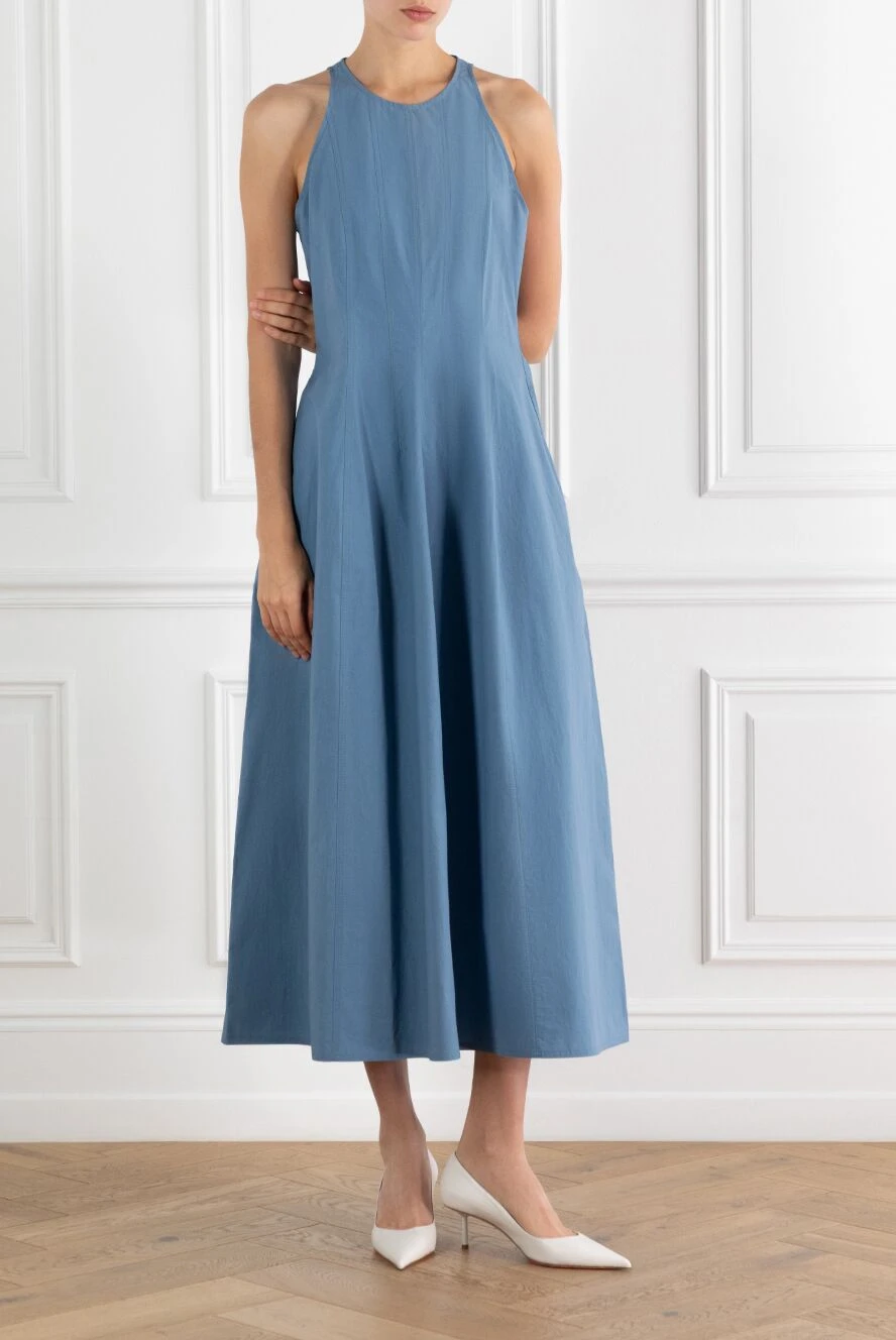 Brunello Cucinelli blue cotton sleeveless dress 188360  Women dresses |  Domino Online Store Ukraine