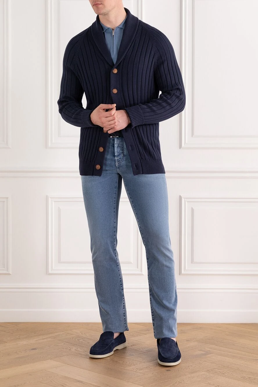 BRUNELLO CUCINELLI JP FARFETCH | ブルー | カーディガン カシミア Cucinelli Brunello ネイビー カーディガン カシミヤ トップス