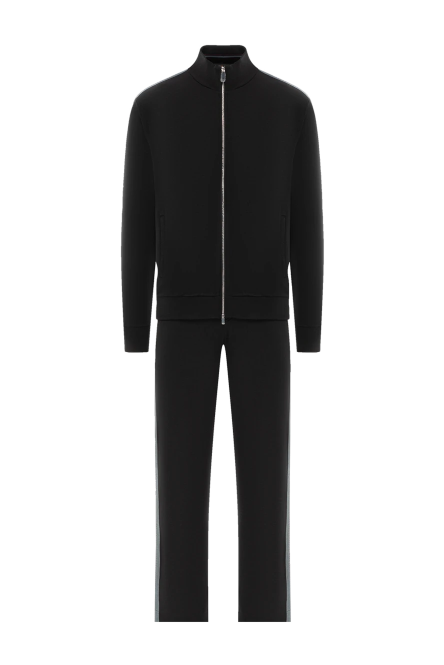 Zilli Синій чоловічий спортивний костюм з бавовни та шовку на блискавці - 50% бавовна, 50% шовк. блискавка. дві бічні кишені. Країна виробник: Італія. Догляд: спеціалізоване чищення - фото 1