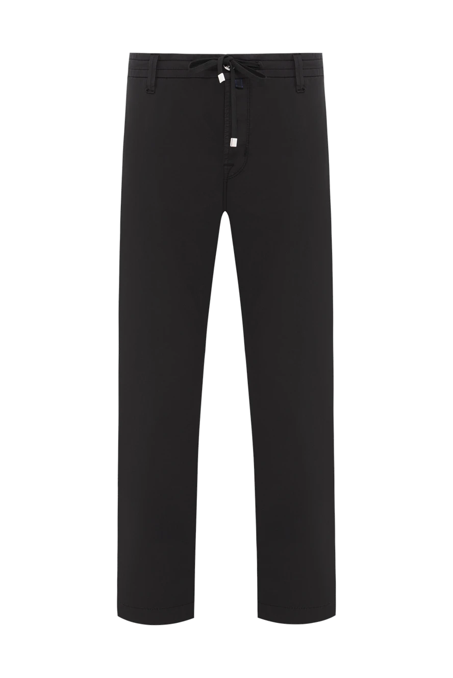 Jacob Cohen Black stretch cotton chinos for men - brand logo. 97% cotton 3% elastane. button, zipper. Pockets, two side pockets, two back pockets. Country of manufacture: Italy. Care: specialized cleaning - photo 1