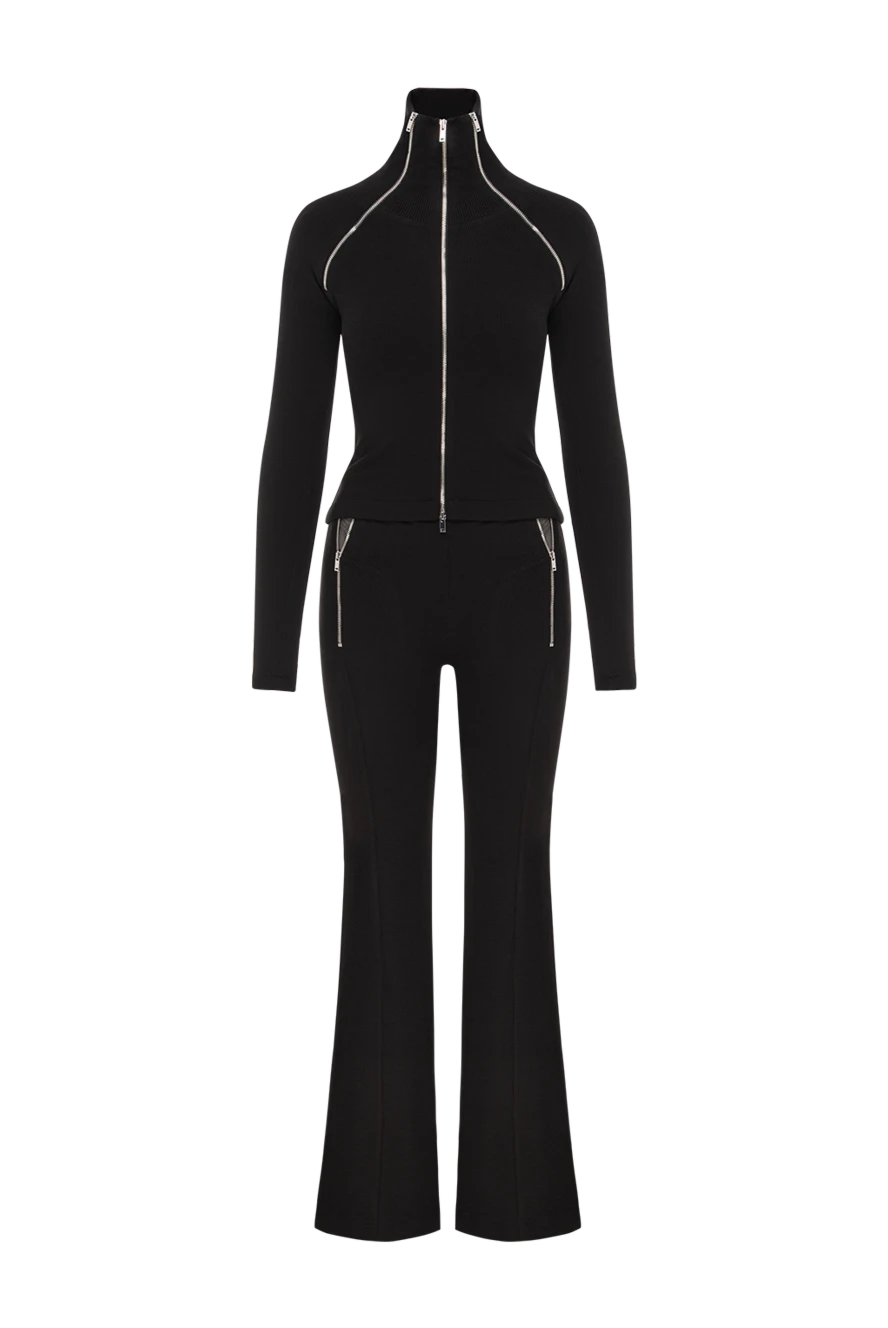 Khela Костюм прогулочный Transient с длинными рукавами и брюками черного цвета - рубчик. 80% полиэстер, 20% эластан. застежка-молния. Страна производитель: Италия. Уход: специализированная чистка - фото 1