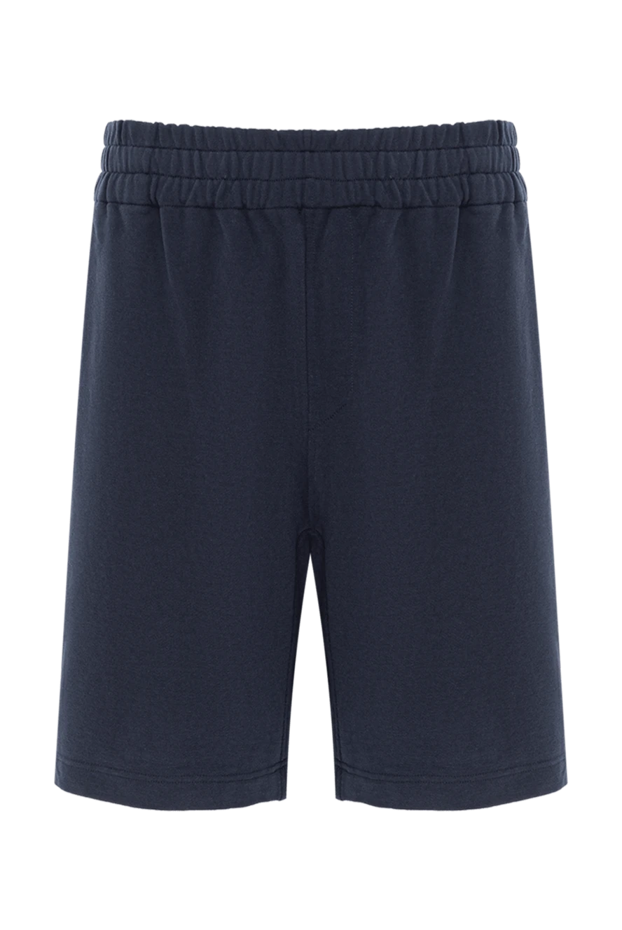 Brioni Men's loose-fitting shorts with elastic waistband - 100% cotton. two side, one back. Country of manufacture: Italy. Care: specialized cleaning - photo 1