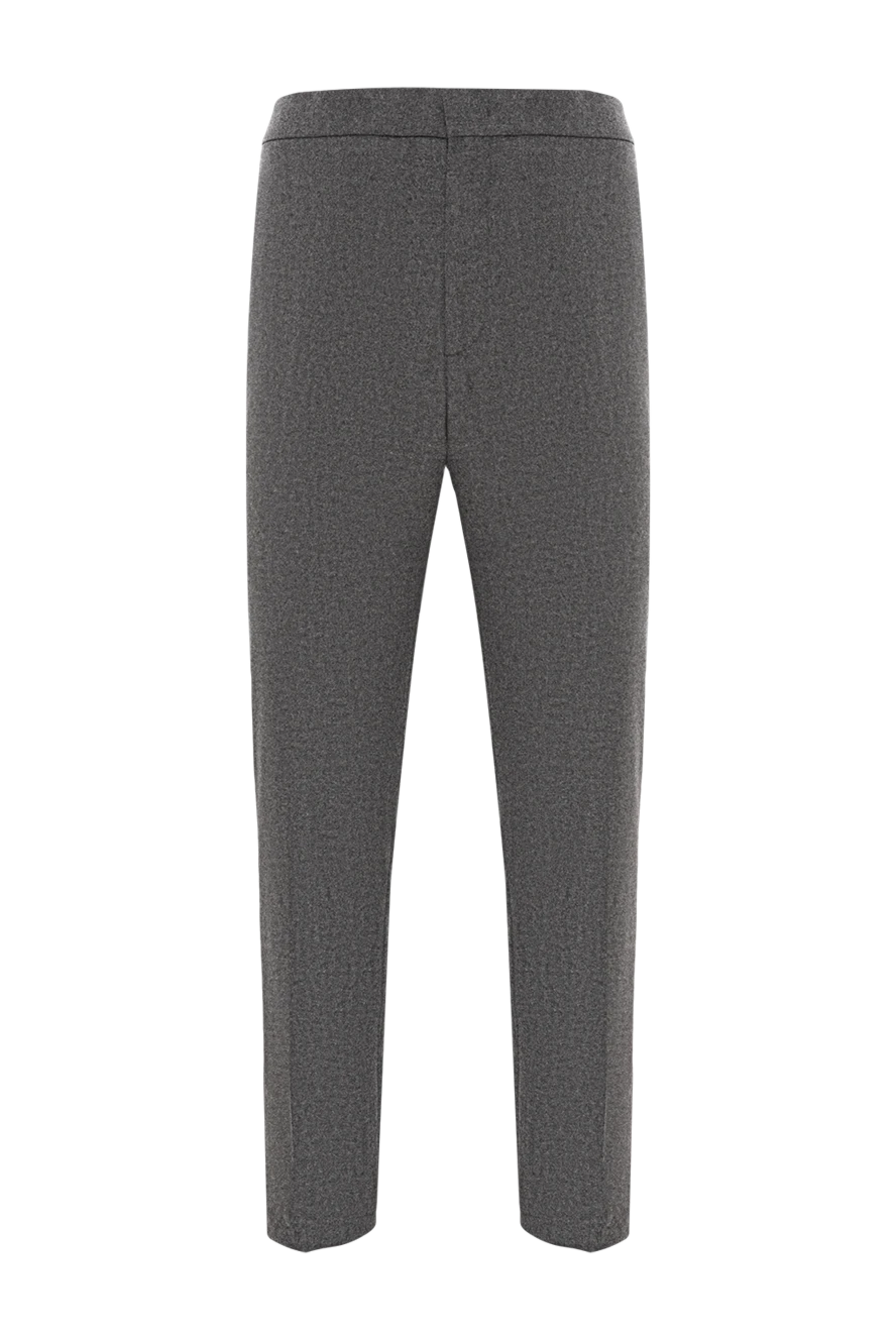 Loro Piana Jarno men's gray cotton gabardine trousers classic - 95% wool, 5% cashmere. button, zipper. two side pockets, one back pocket with button. Country of manufacture: Italy. Care: specialized cleaning - photo 1