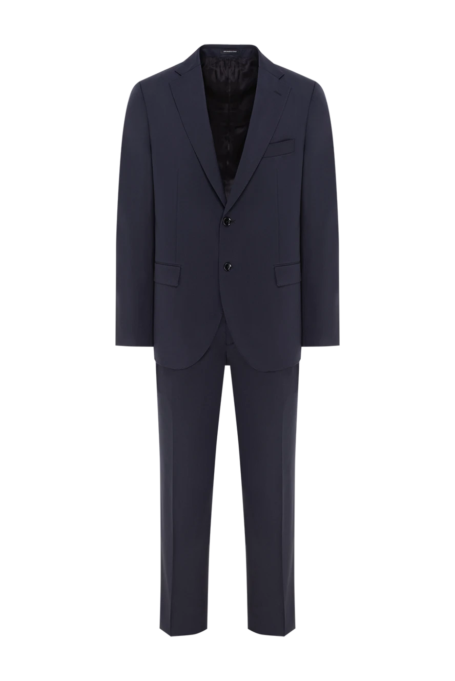 Sartoria Latorre Classic men's wool suit with straight trousers - 100% wool. buttons. two side pockets, one chest pocket. Country of manufacture: Italy. Care: specialized cleaning - photo 1