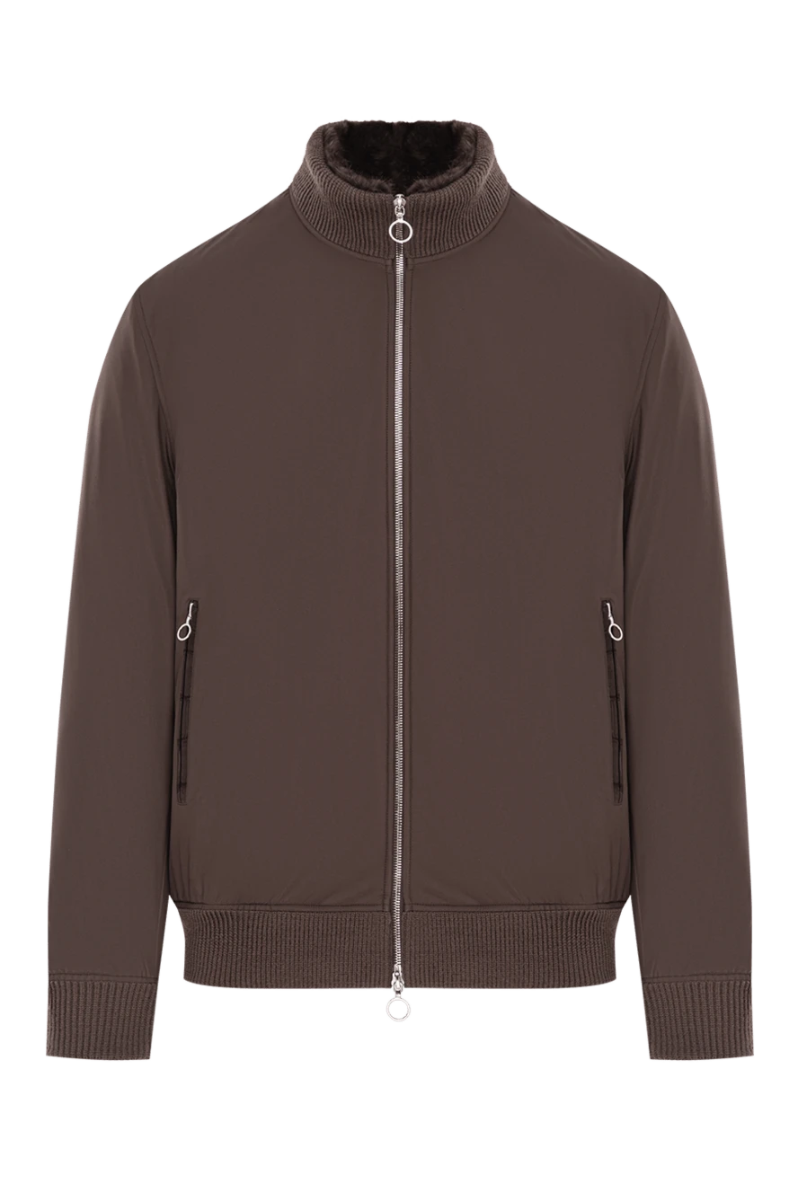 Seraphin Fur lined zip up jacket with crocodile skin details - crocodile leather inserts. 95% nylon, 5% crocodile leather, 100% natural fur. zippers. two side pockets. Country of manufacture: Italy. Care: specialized cleaning - photo 1