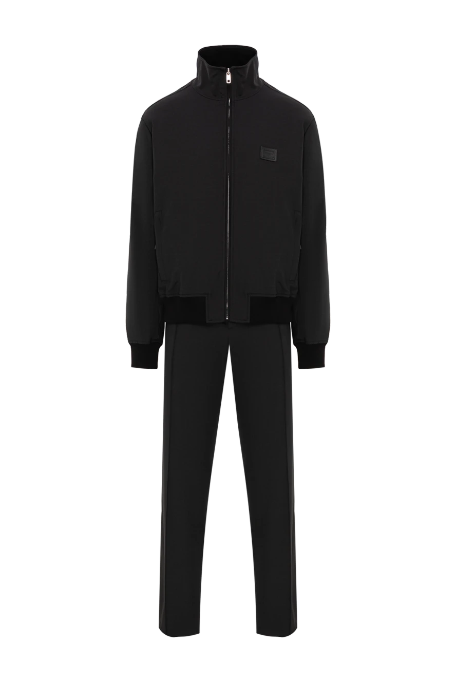 Dolce & Gabbana Чёрный комплект спортивный из легкой ткани с лаконичным кроем - 52% хлопок, 40% полиэстер, 5% полиамид, 3% эластан . молния. два боковых кармана. Страна производитель: Италия. Уход: специализированная чистка - фото 1