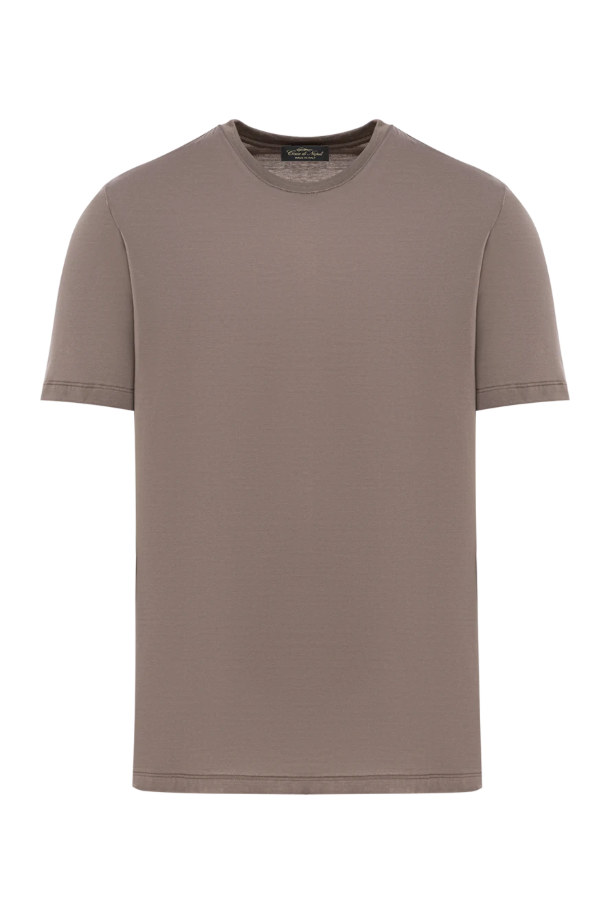 Cesare di Napoli Men's plain T-shirt with a light satin sheen - 100% cotton. Country of manufacture: Italy. Care: specialized cleaning - photo 1