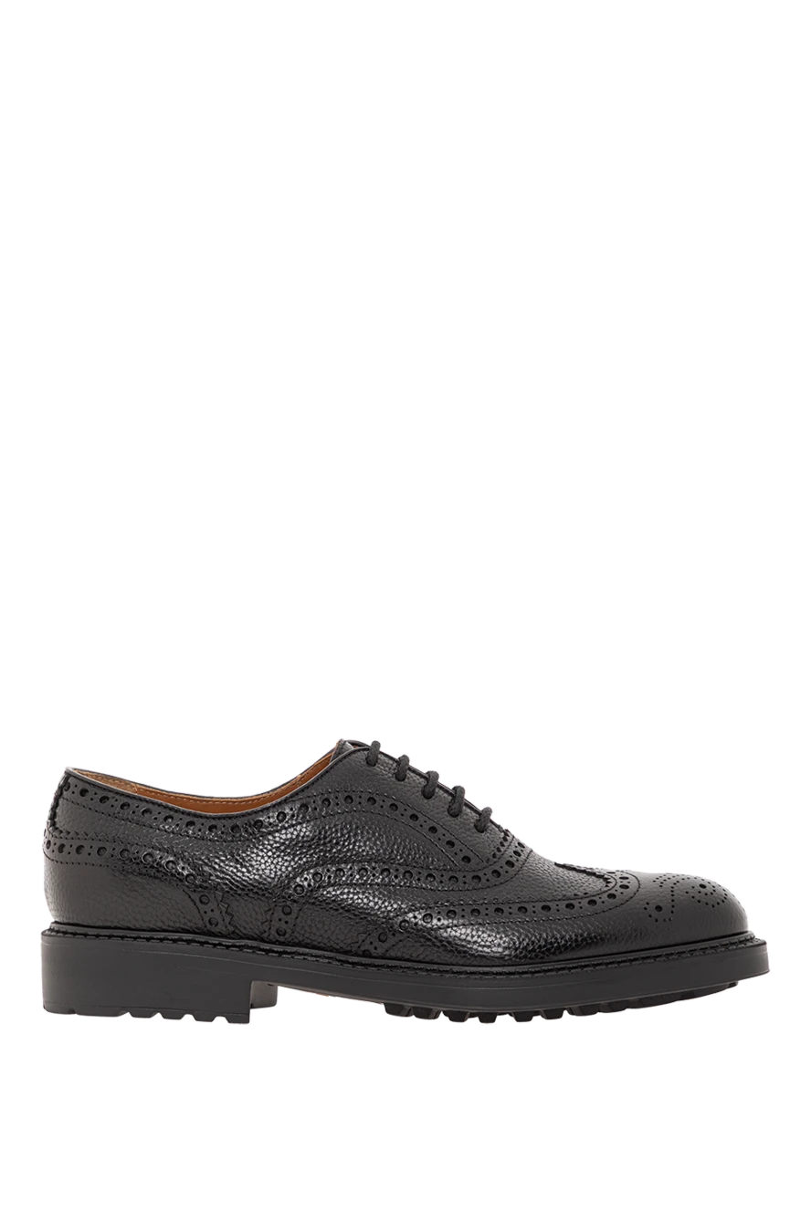Doucal`s Black leather lace-up shoes - 100% genuine leather. lace-up. rubber. Country of manufacture: Italy. Care: specialized cleaning - photo 1