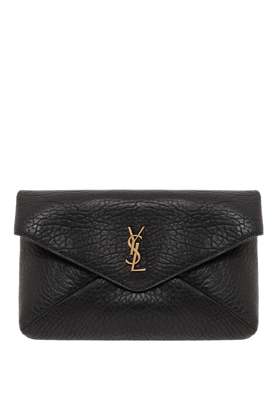Saint Laurent Cassandre Large Black Lambskin Envelope Clutch - Decoration: brand logo. Material: 100% genuine leather. Size: 29.5 x 18 x 4.5 cm. one flat pocket. magnetic clasp. Country of manufacture: Italy. Care: specialized cleaning - photo 1