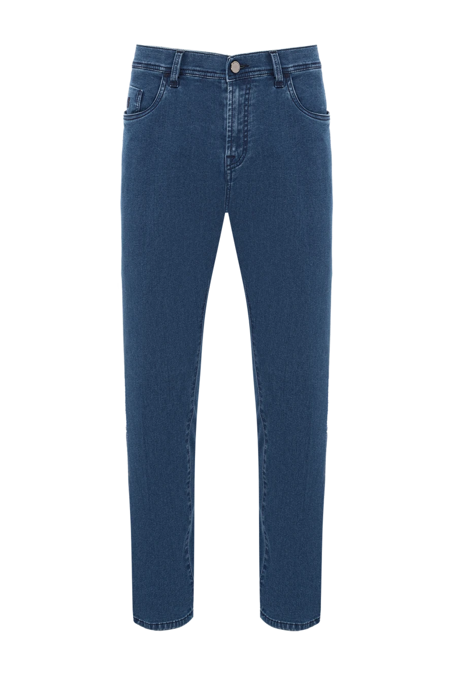 Scissor Scriptor Stretch denim jeans with a crocodile patch - Decoration: crocodile skin patch. 70% cotton, 28% polyester, 2% elastane. 5 pockets. zipper, button. Country of manufacture: Italy. Care: specialized cleaning - photo 1