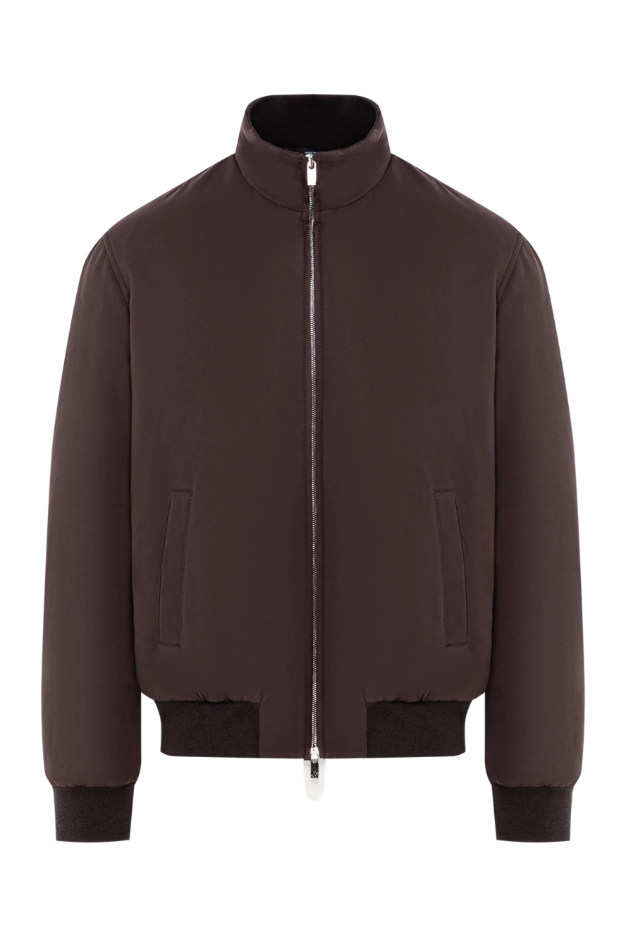 Tombolini Коричневий утеплений бомбер з високим коміром та блискавкою - 76% поліестер, 24% поліамід. блискавка. дві бічні кишені. Країна виробник: Італія. Догляд: спеціалізоване чищення - фото 1