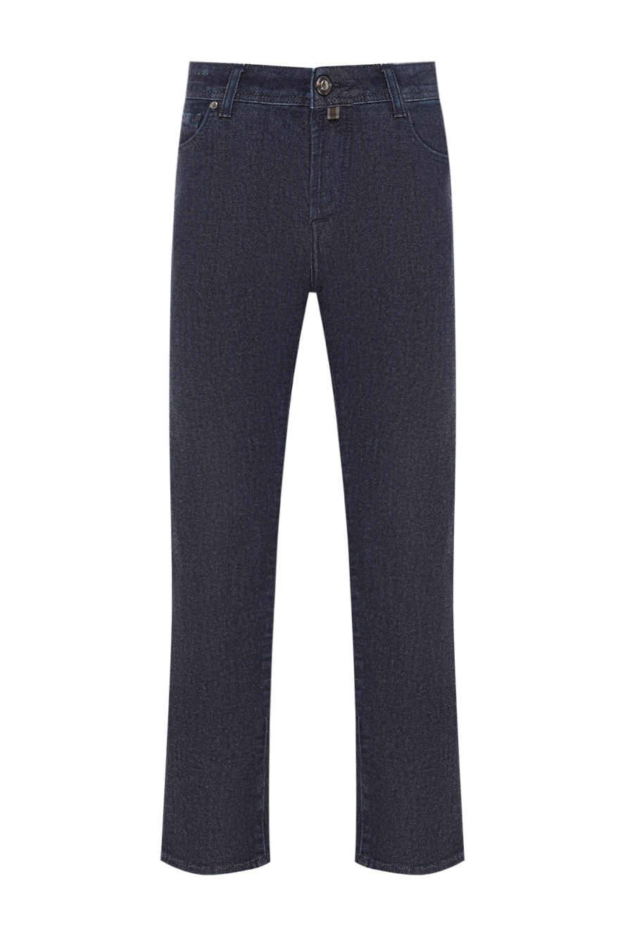 Jacob Cohen Классические синие джинсы с пятью карманами - логотип бренда. 93% хлопок, 6% кашемир, 1% эластан. пуговица, молния. 5 карманов. Страна производитель: Италия. Уход: специализированная чистка - фото 1
