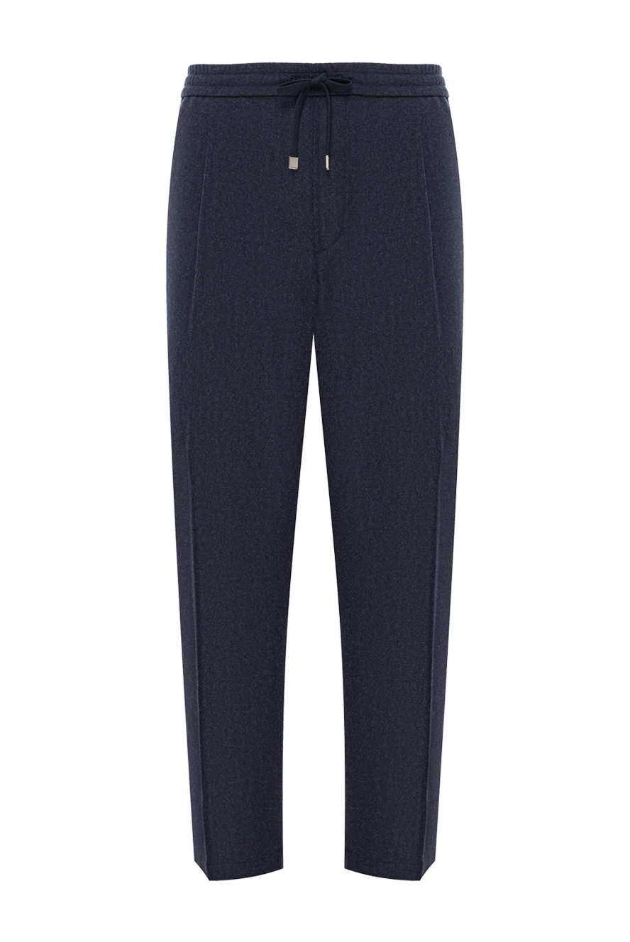 Jacob Cohen Trousers made of melange wool with an elastic waistband and drawstring - 99% wool, 1% elastane. zipper, drawstring. two side pockets, two back pockets. Country of manufacture: Italy. Care: specialized cleaning - photo 1