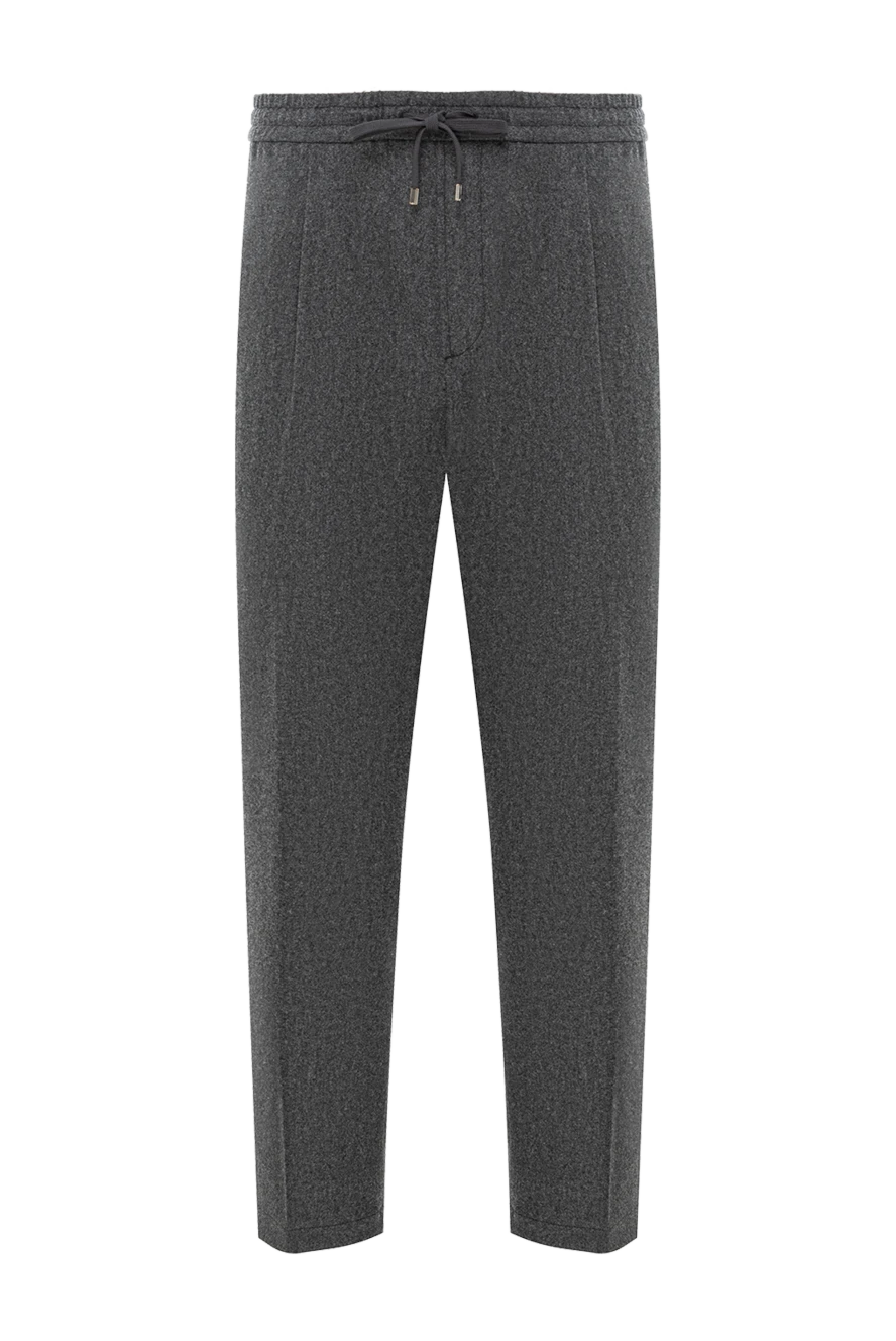 Jacob Cohen Graphite wool trousers with drawstring - Decoration: tucks. 99% wool, 1% elastane. zipper, drawstring. two side pockets, two back pockets. Country of manufacture: Italy. Care: specialized cleaning - photo 1