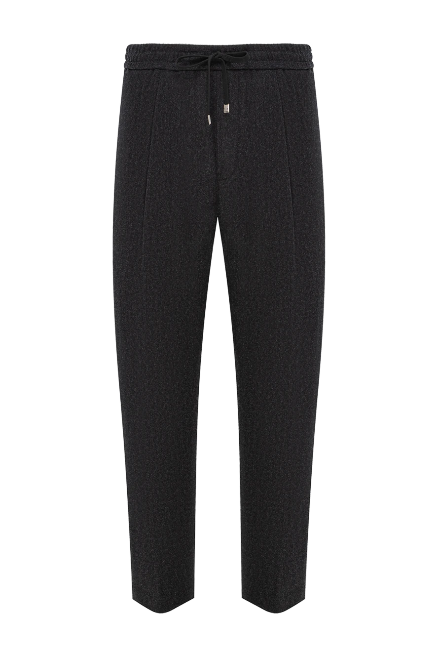 Jacob Cohen Штани із щільної вовни з куліскою на поясі - защипи. 99% шерсть, 1% еластан. блискавка, куліска. дві бічні кишені, дві задні. Країна виробник: Італія. Догляд: спеціалізоване чищення - фото 1