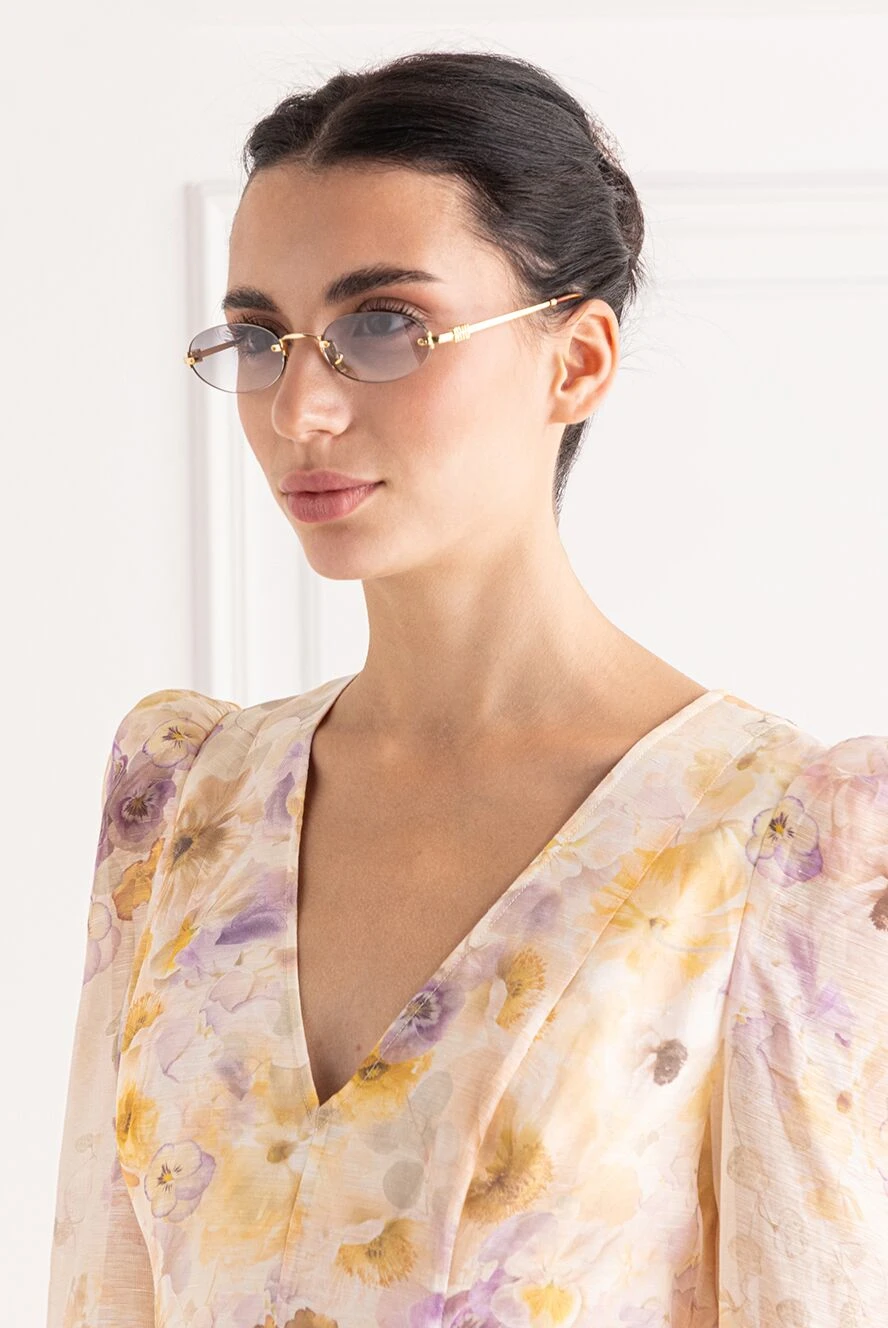 Miu Miu женские солнцезащитные очки smu a54 с золотистой оправой и