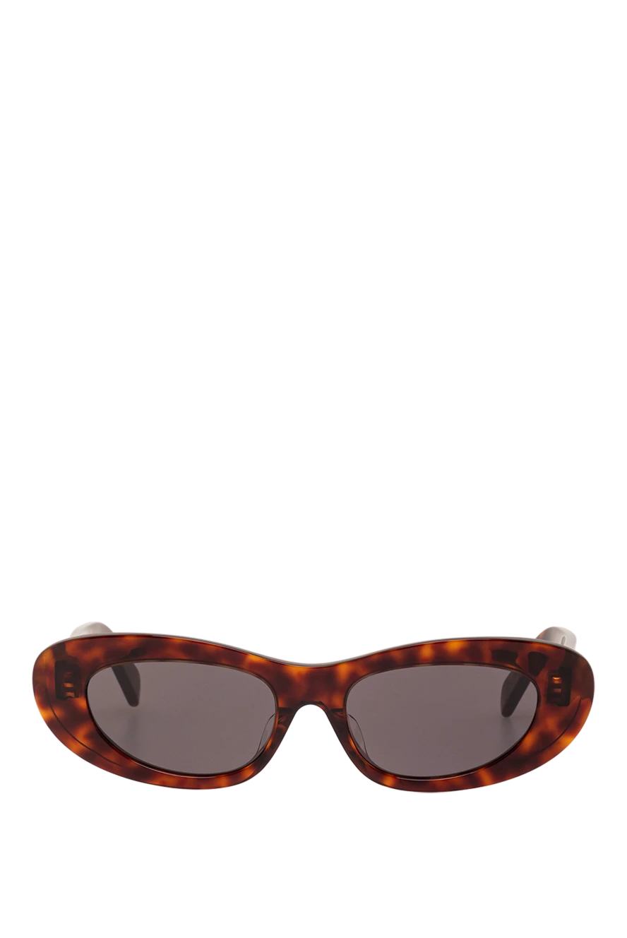 Celine Солнцезащитные очки 3 Dots Cat Eye в черепаховой оправе. - логотип бренда. ацетат. серый. Страна производитель: Франция. Уход: специализированная чистка - фото 1