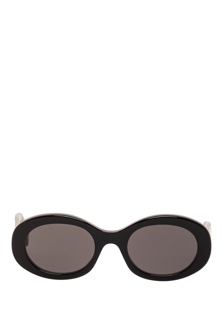 Celine Triomphe 01 sunglasses in black acetate - Decoration: brand logo. Material: acetate. gray/smoky lenses. Country of manufacture: Italy. Care: specialized cleaning - photo 1