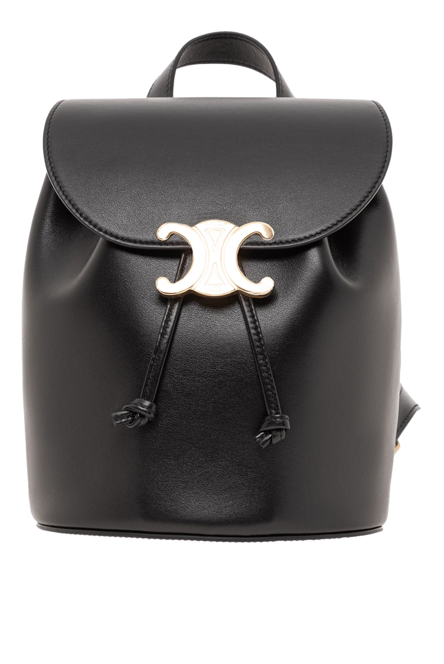 Celine bonnie backpack in black smooth calfskin 191964 — Women