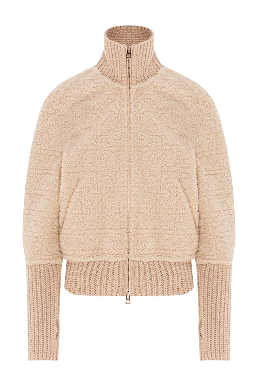 Dior Укорочена дублянка з овчини з трикотажними манжетами - 100% хутро натуральне, 100% шкіра натуральна. блискавка. дві бічні. Країна виробник: Італія. Догляд: спеціалізоване чищення - фото 1