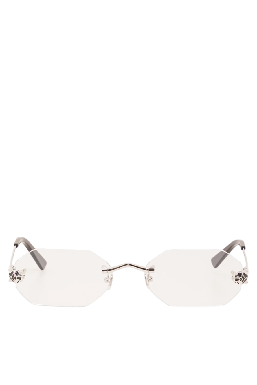 Cartier безобідкові окуляри із сріблястою оправою та прозорими
