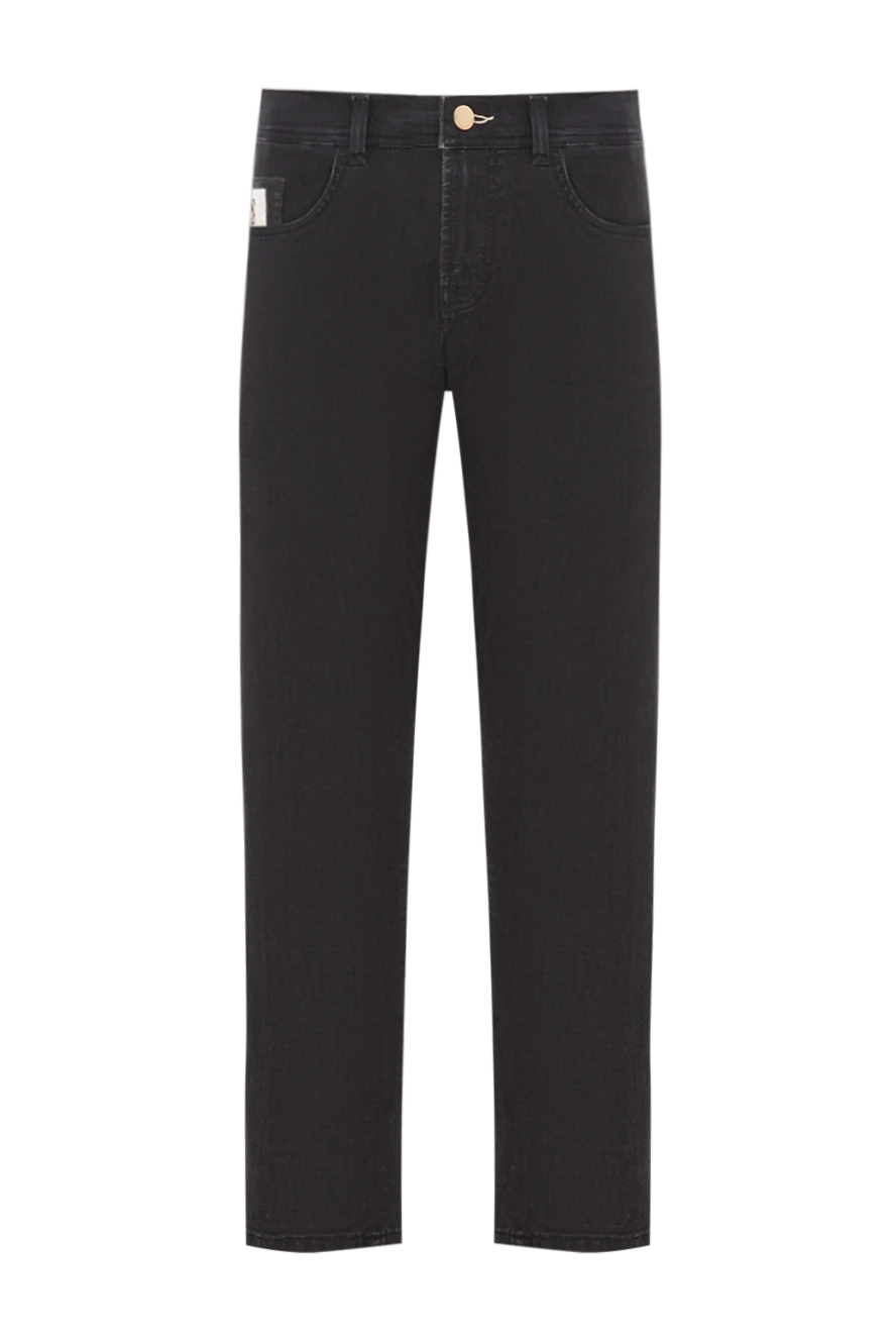 Scissor Scriptor Black jeans with a decorative loop on the pocket - Decoration: branded patch. 78% cotton, 20% polyamide, 2% polyurethane. buttons, zipper. 5 pockets. Country of manufacture: Italy. Care: specialized cleaning - photo 1