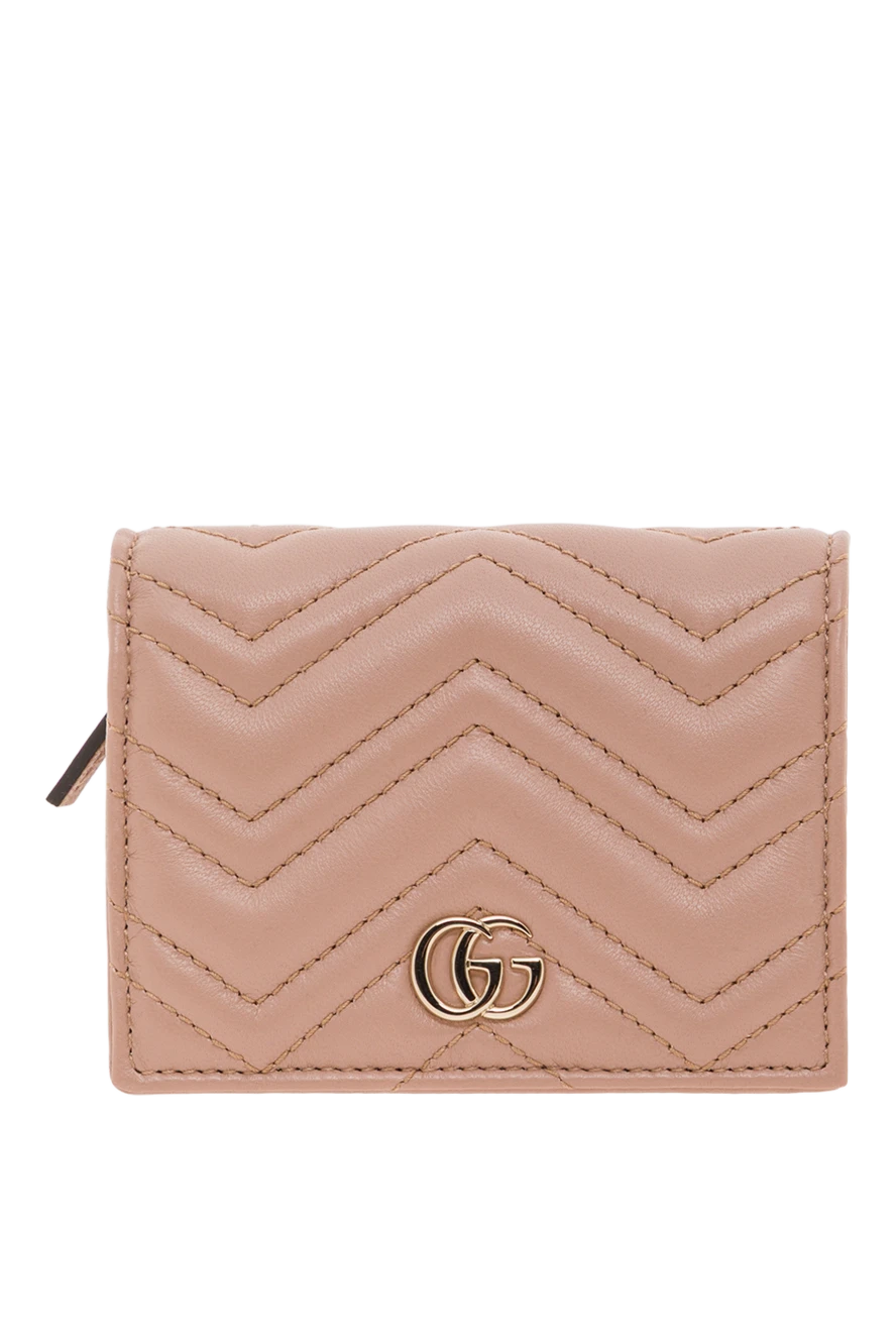 Gucci Chevron Diamond Pattern Card Holder - Decoration: Double G hardware. Material: 100% genuine leather. Wallet dimensions: W 11 x H 8.5 x D 3 cm. Snap closure. 5 card slots, open pocket, 1 zipped pocket, 1 bill compartment. Country of manufacture: Italy. Care: specialized cleaning - photo 1