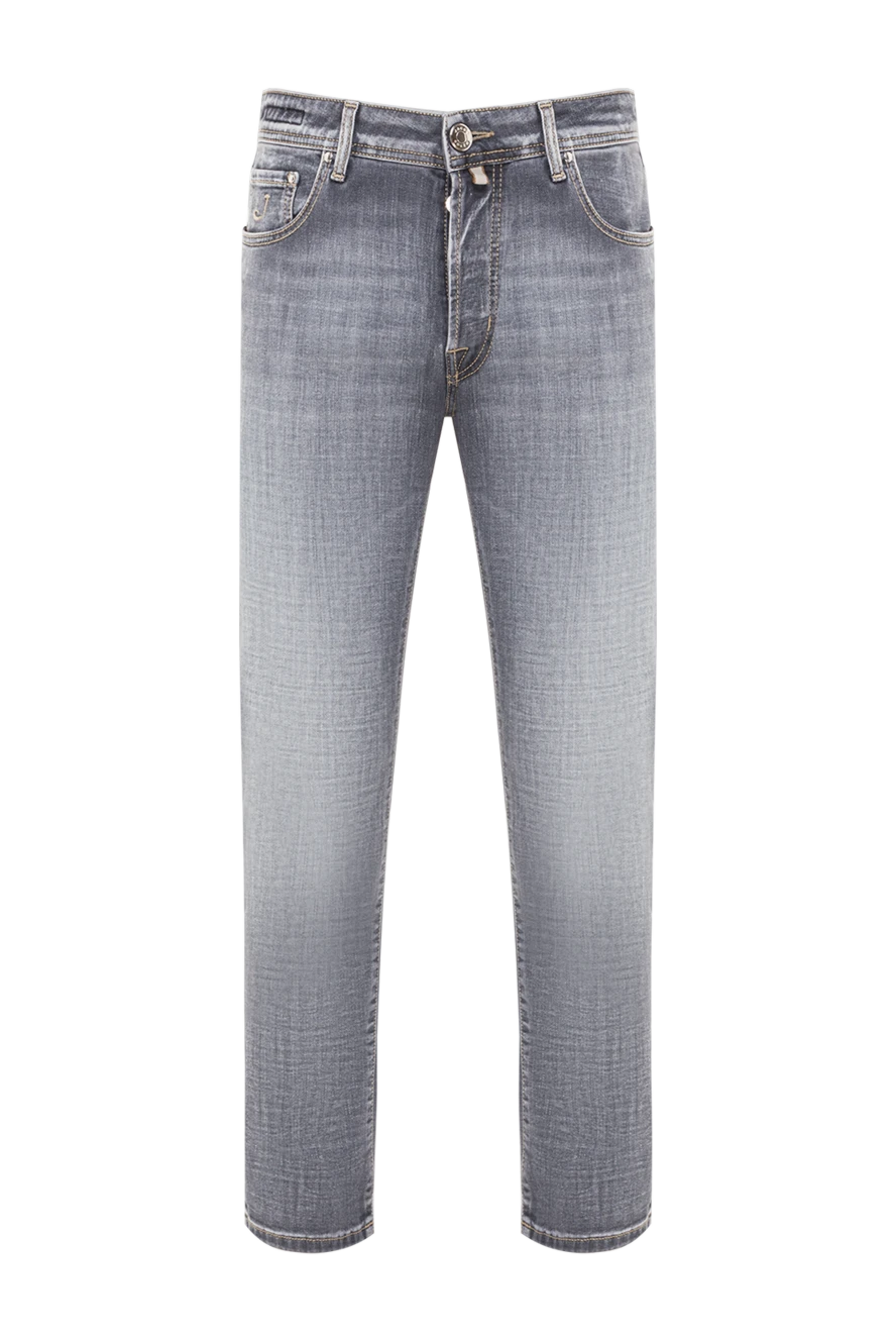 Jacob Cohen Джинси з еластичного бавовняного деніму блакитного кольору - логотип бренду. 92% бавовна, 8% поліамід. блискавка, гудзик. п'ять кишень. Країна виробник: Італія. Догляд: спеціалізоване чищення - фото 1