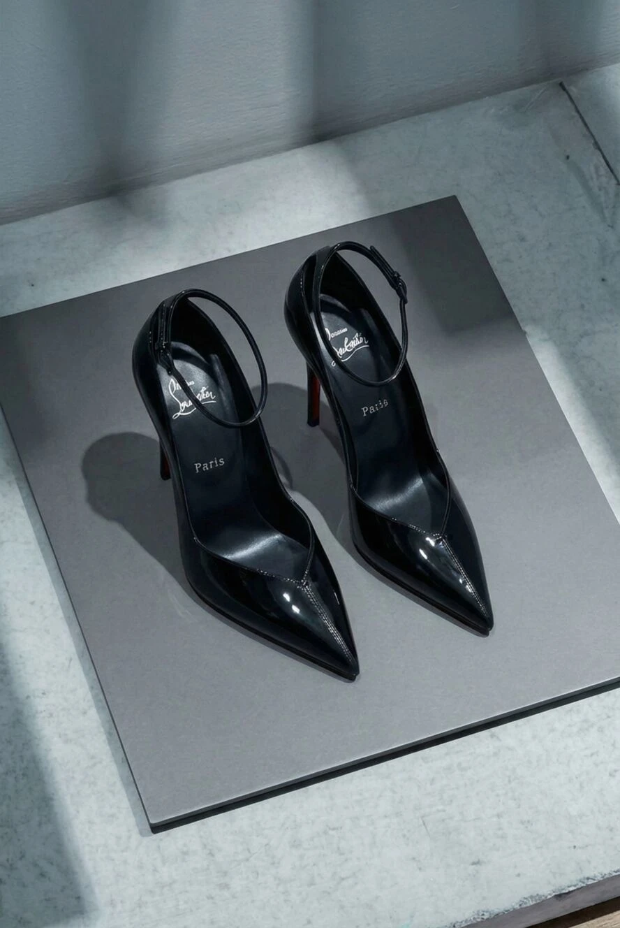 Christian Louboutin черные туфли-лодочки erozee с ремешками из
