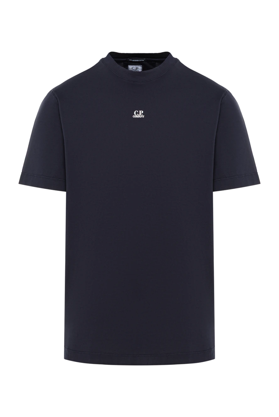 C.P.Company Футболка черная с логотипом на груди из хлопкового джерси - логотип бренда. 100% хлопок. Страна производитель: Италия. Уход: специализированная чистка - фото 1